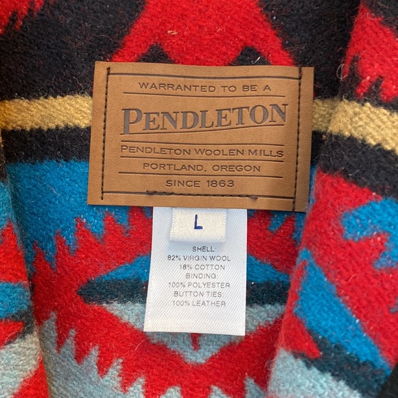 Pendleton southwest aztec print wool blanket vest - Picture 3 of 7